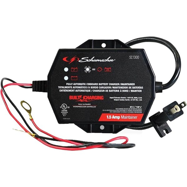 Schumacher Electric Fully Automatic Battery Charger/Maintainer, 1.5 Amp